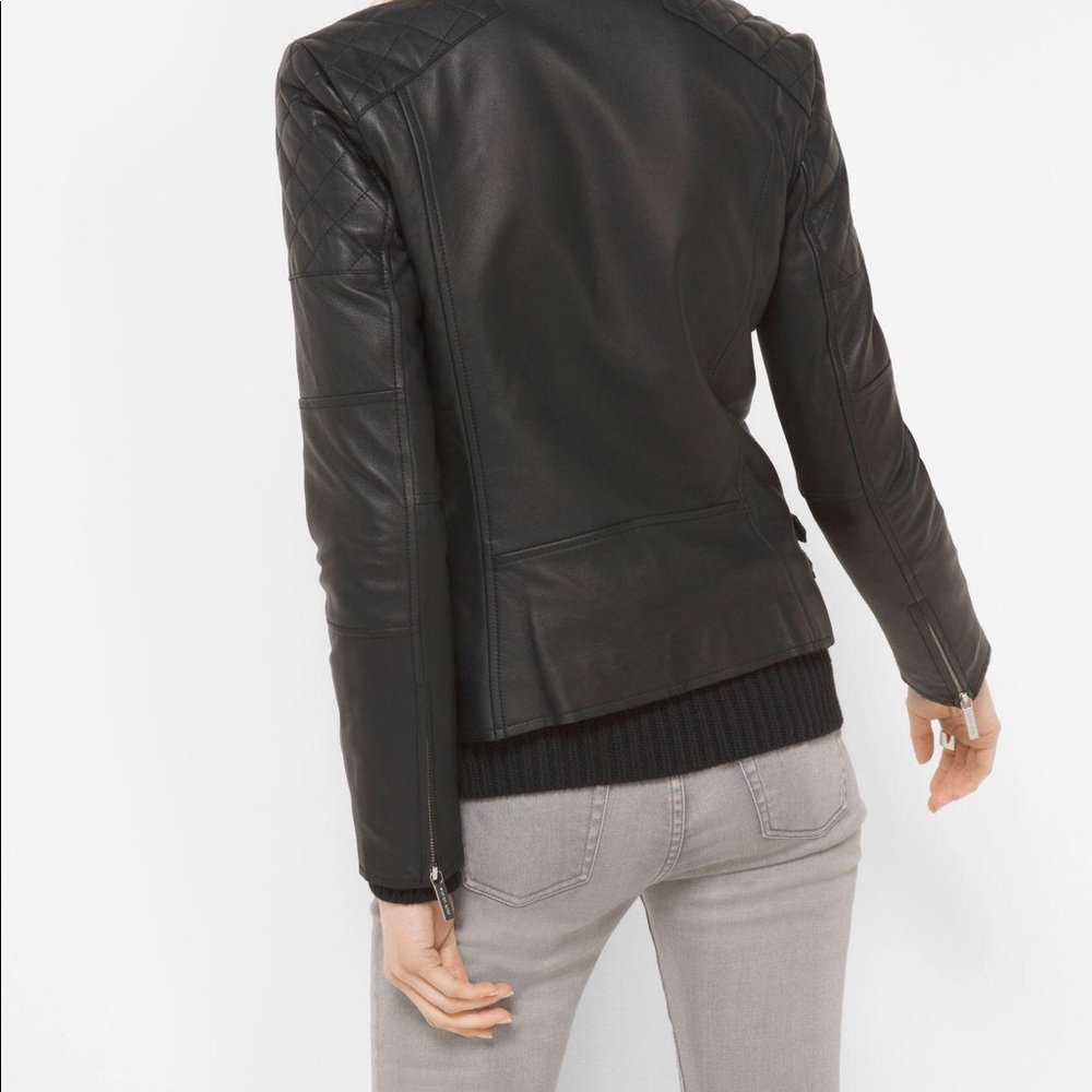 MICHAEL Michael Kors Quilted Leather Moto Jacket - Picture 3 of 3